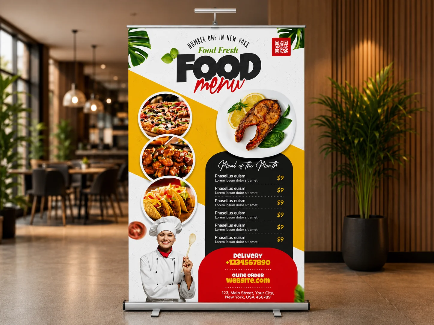 Roll-up restaurant